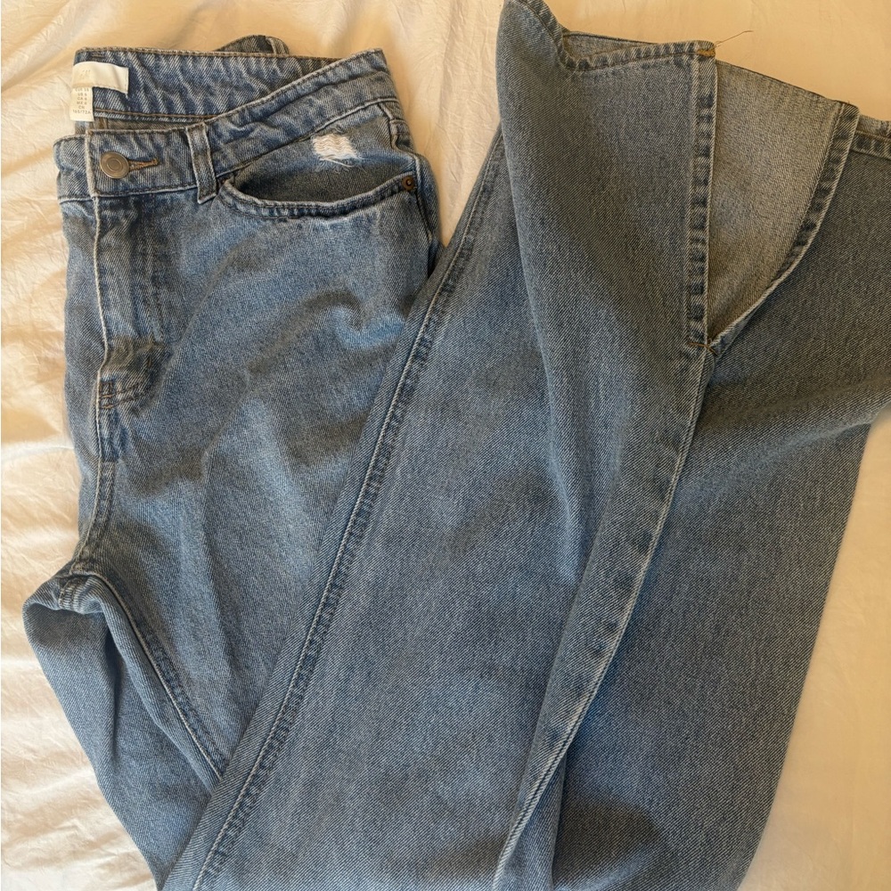 H&M flare jeans with slit